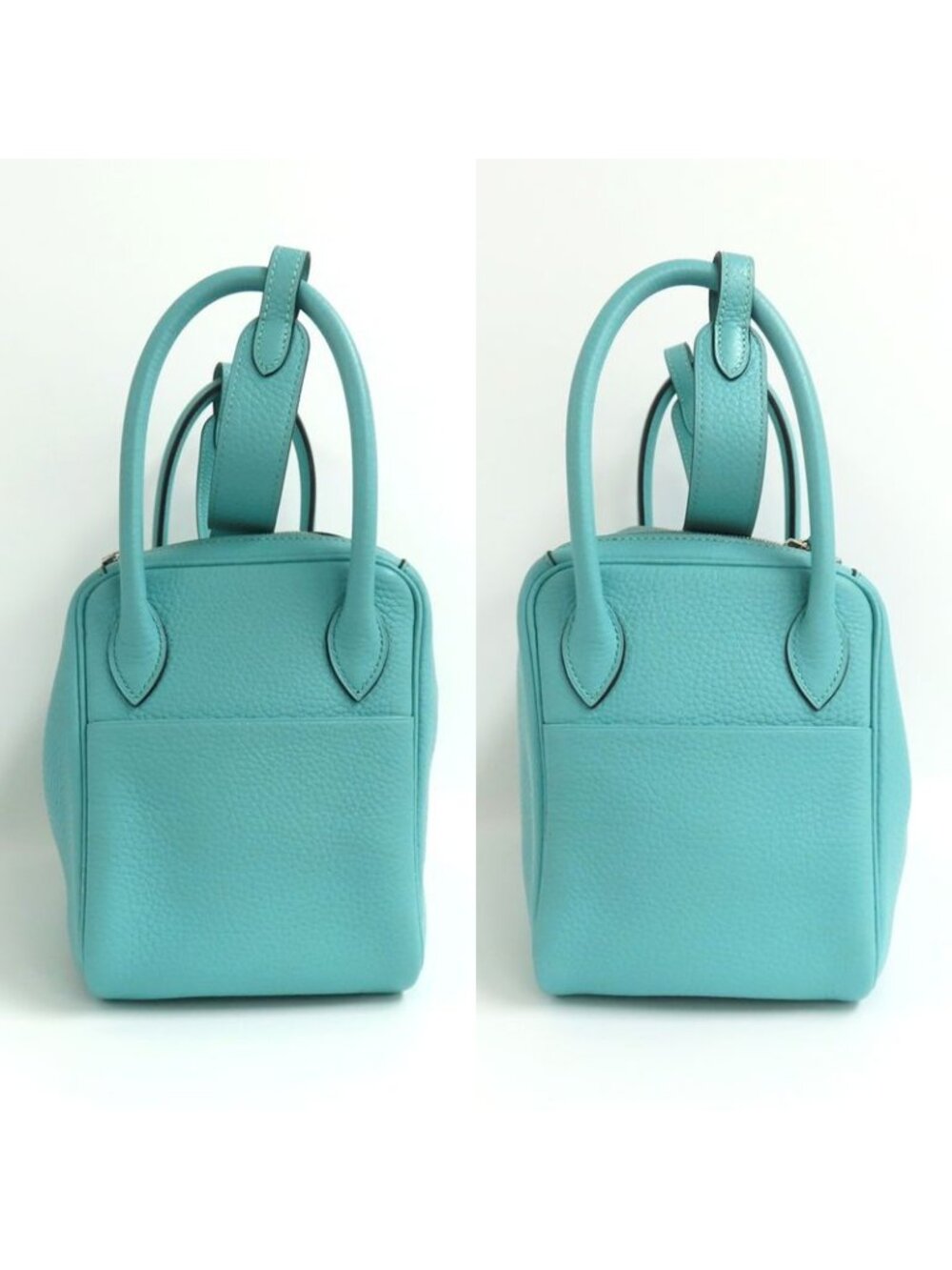 Hermes Lindy 26 Blue Heart Taurillon Clemence Handbag - Picture 2 of 9